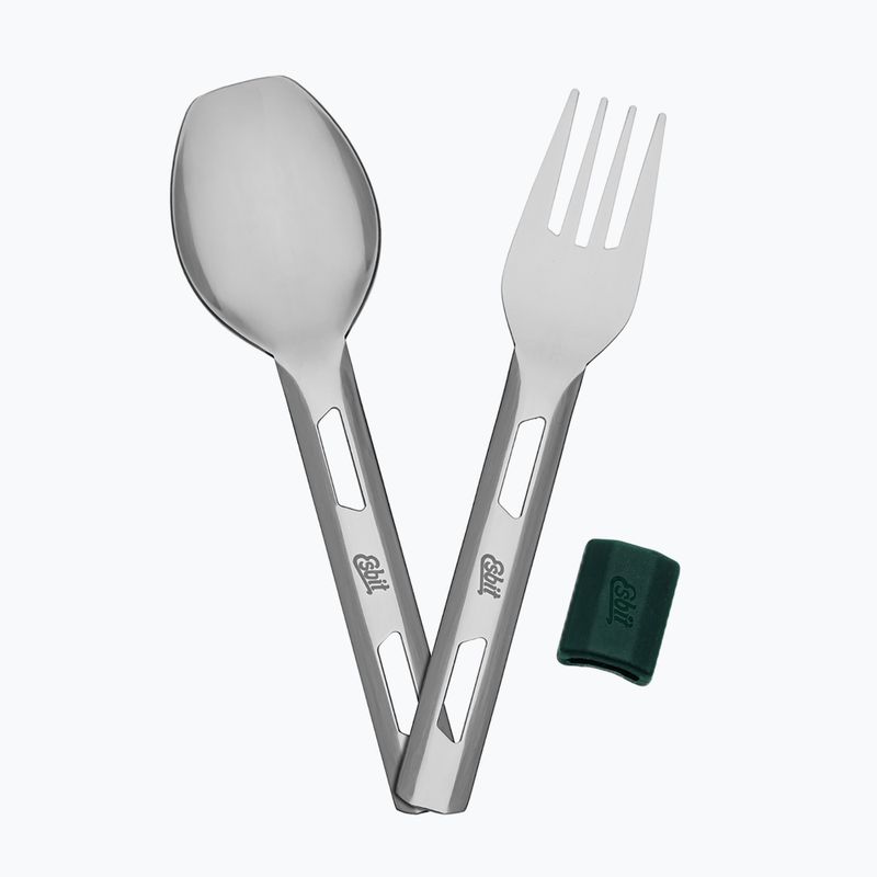 Термос для їжі з приборами Esbit Stainless Steel Food Jug 750 мл forest green 9