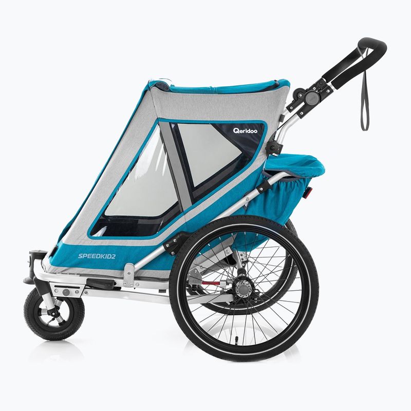 Причіп велосипедний двомісний Qeridoo Speedkid2 блакитний Q-SK2-21-P 8