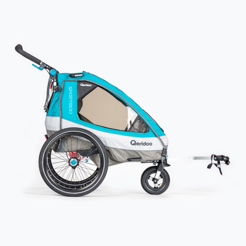 Причіп велосипедний одномісний Qeridoo Sportrex1 блакитний Q-SR1-21-P 3