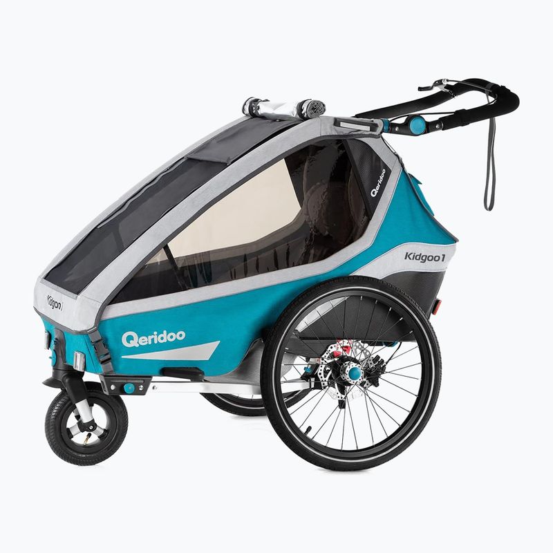 Причіп велосипедний одномісний Qeridoo Kidgoo 1 Sport блакитний Q8S-20-P