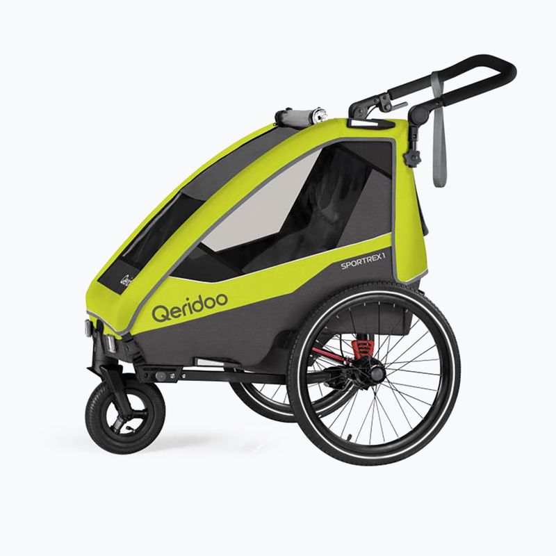 Причіп велосипедний двомісний Qeridoo Sportrex 2 LE жовтий Q-SPR2-22-LG
