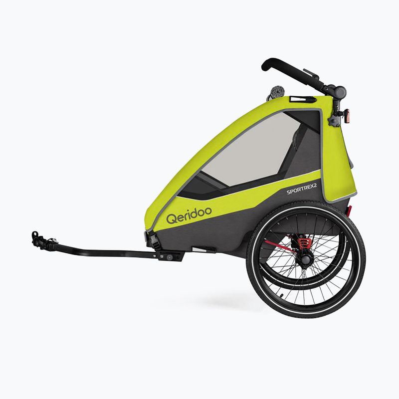 Причіп велосипедний двомісний Qeridoo Sportrex 2 LE жовтий Q-SPR2-22-LG 3