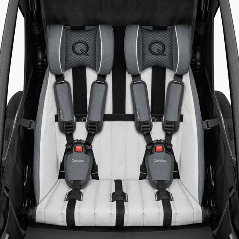 Причіп велосипедний двомісний Qeridoo Sportrex 2 LE жовтий Q-SPR2-22-LG 4