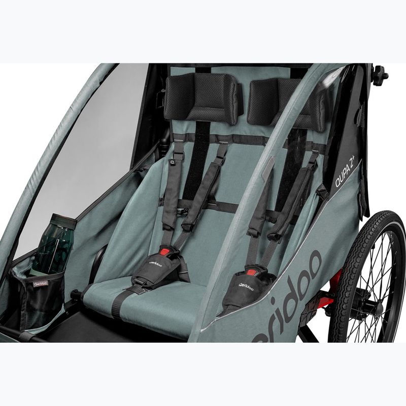 Причіп велосипедний двомісний Qeridoo Qupa 2 mineral blue 6