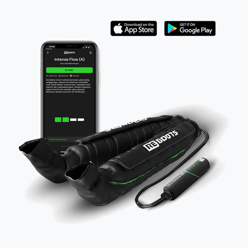 Штани для лімфодренажу REBOOTS Go Lite Recovery Pants 2.0 2025 Edition black/white/green 7