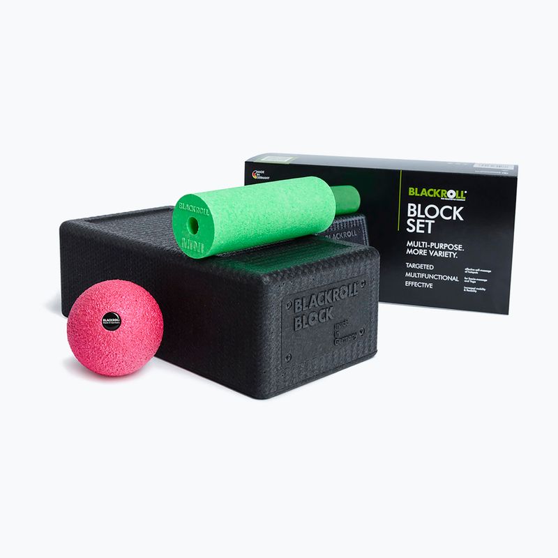 Набір для йоги BLACKROLL Block black/ green/ pink 3