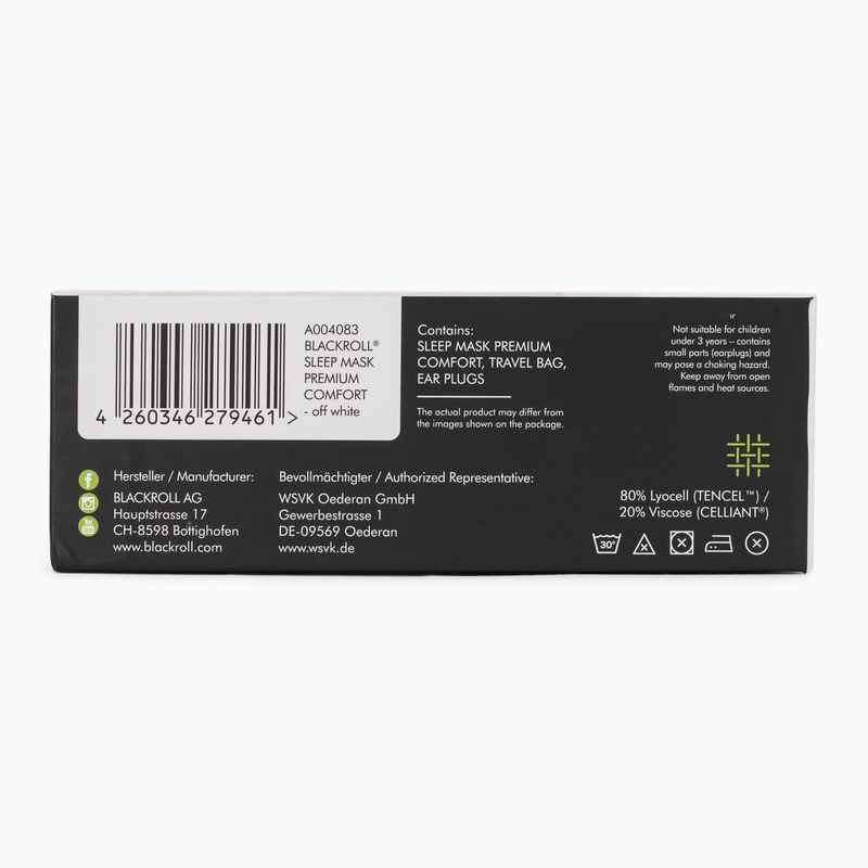 Пов'язка на очі BLACKROLL Premium Comfort Sleep off white 3