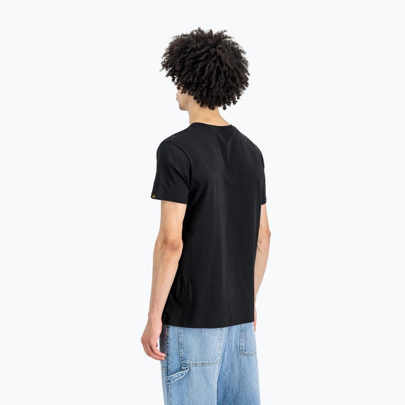 Футболка поло чоловіча Alpha Industries Basic black/blue 3