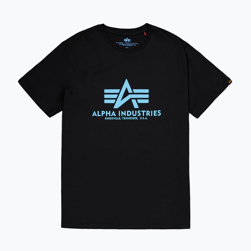 Футболка поло чоловіча Alpha Industries Basic black/blue 5