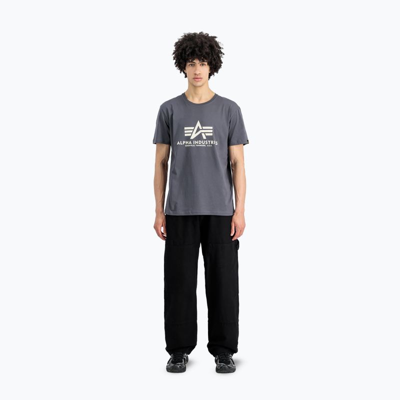 Футболка чоловіча Alpha Industries Basic greyblack 2