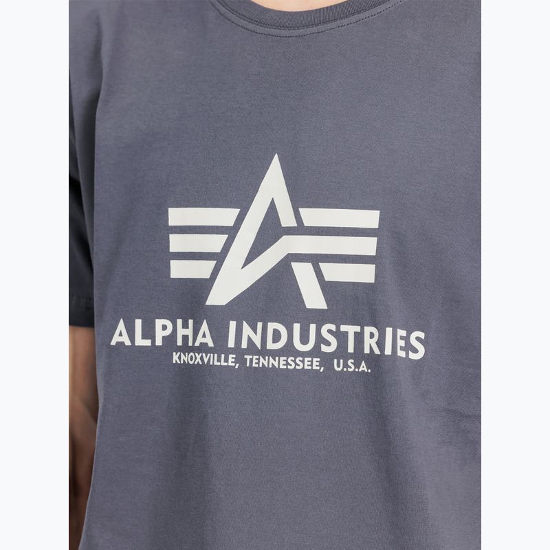 Футболка чоловіча Alpha Industries Basic greyblack 4