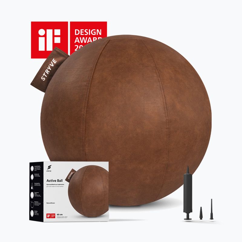 М'яч гімнастичний STRYVE Active 70 cm natural brown 2