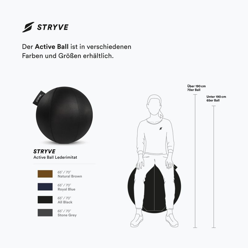 М'яч гімнастичний STRYVE Active 70 cm black 4