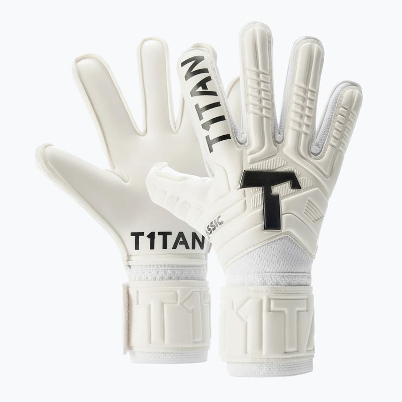 Дитячі воротарські рукавиці T1TAN Classic 1.0 White-Out Junior FP білі