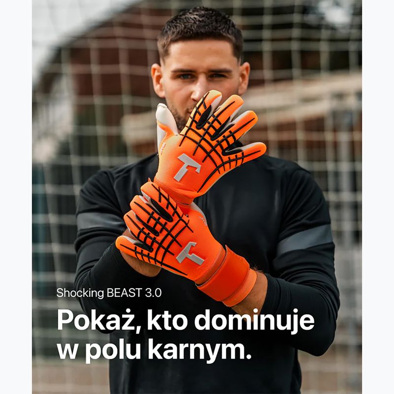 Воротарські рукавиці T1TAN Shocking Beast 3.0 оранжево-білі 5