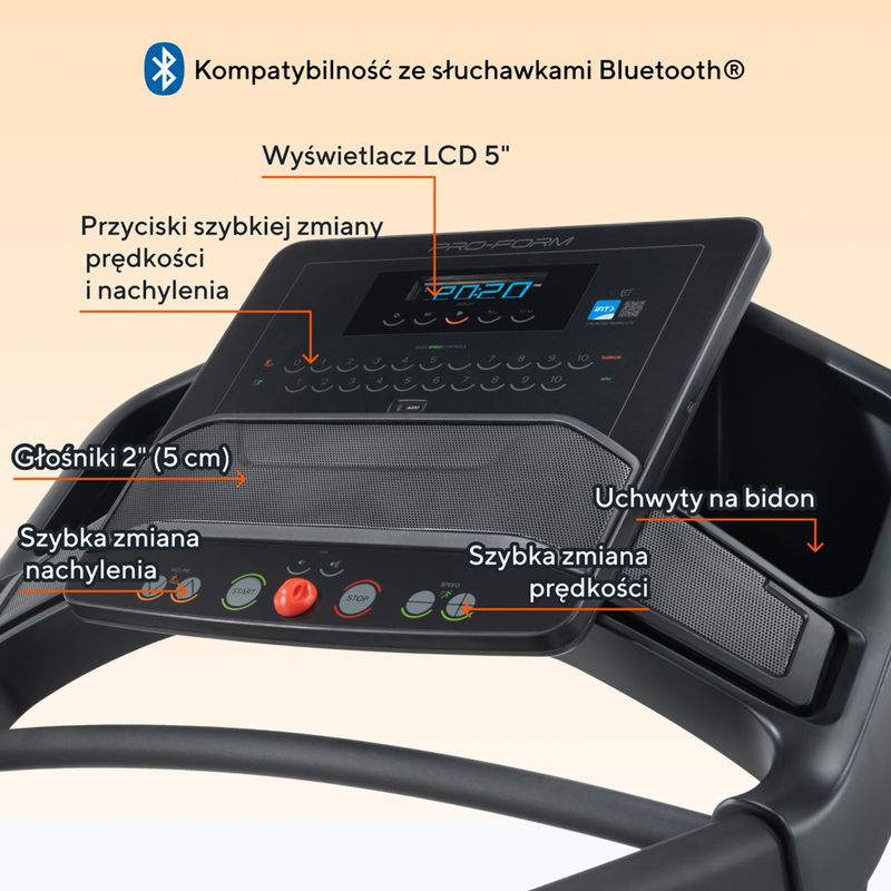 Бігова доріжка електрична ProForm Carbon TL black 4