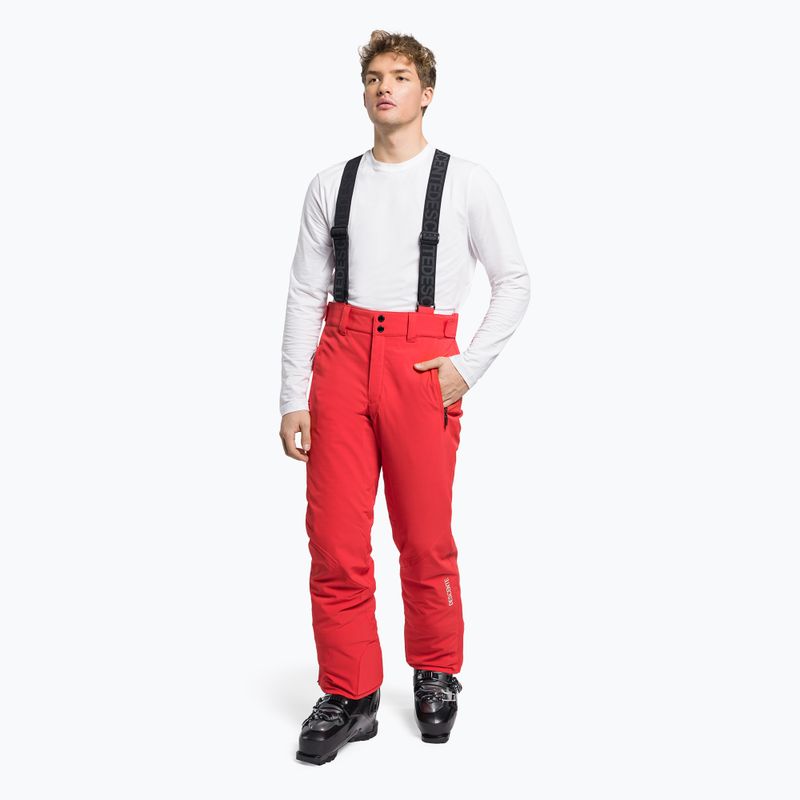Штани лижні чоловічі Descente Swiss electric red