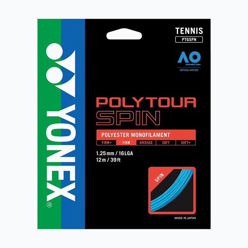Струна для тенісу YONEX Poly Tour Spin 125 Set black