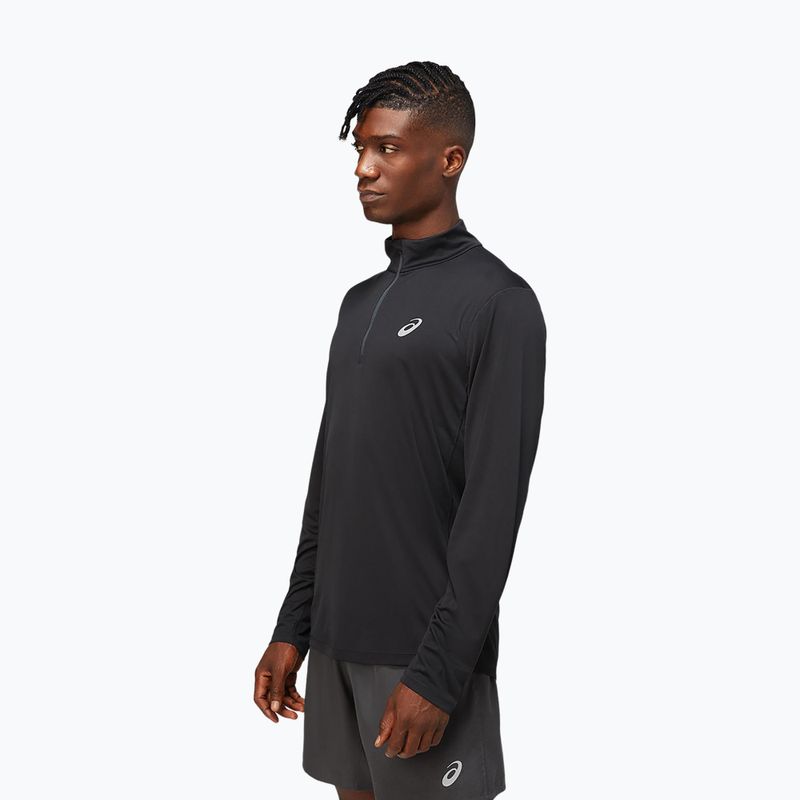 Чоловічий біговий лонгслів ASICS Core 1/2 Zip performance чорний 2