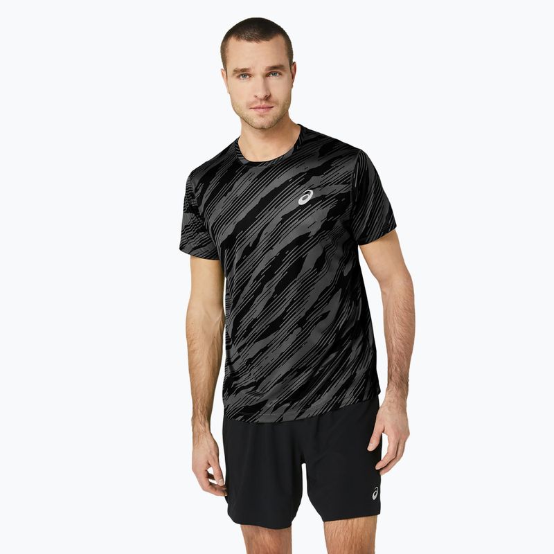 Футболка для бігу чоловіча ASICS All Over Print Top graphite grey/performance black