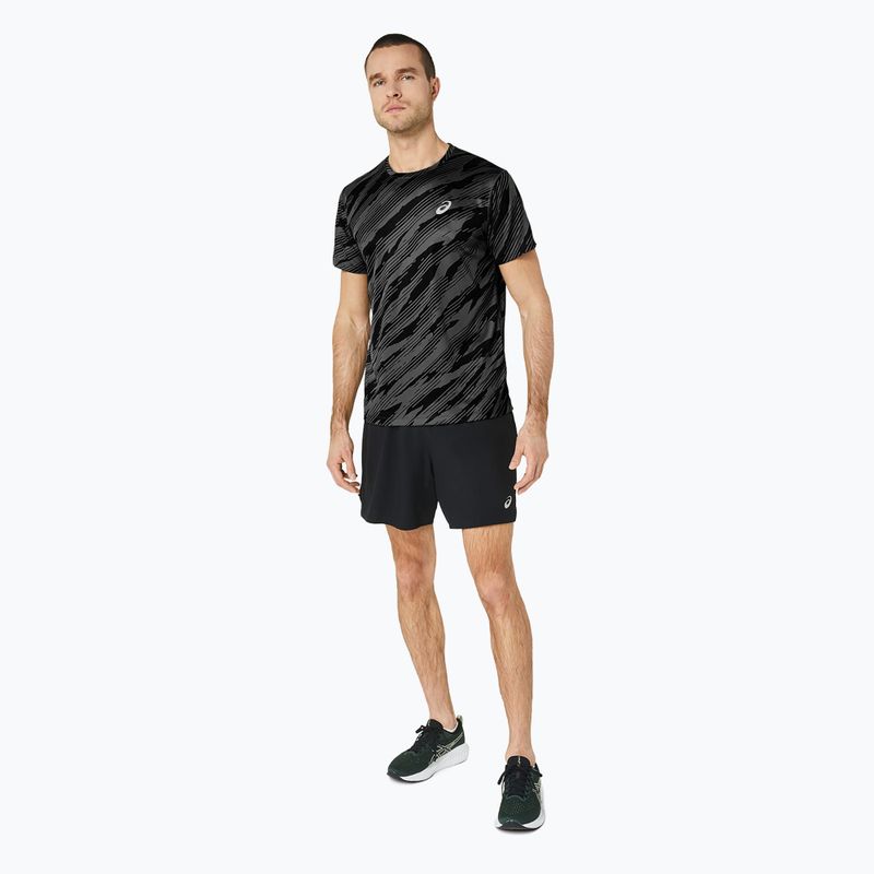 Футболка для бігу чоловіча ASICS All Over Print Top graphite grey/performance black 2