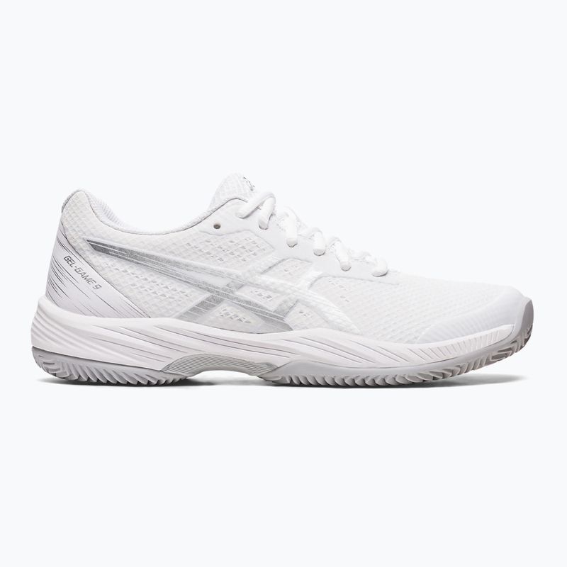 Кросівки для тенісу жіночі ASICS Gel-Game 9 Clay/OC white/pure silver 8