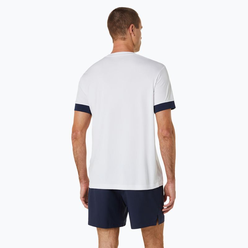 Футболка тенісна чоловіча ASICS Court SS Top brilliant white/midnight 3