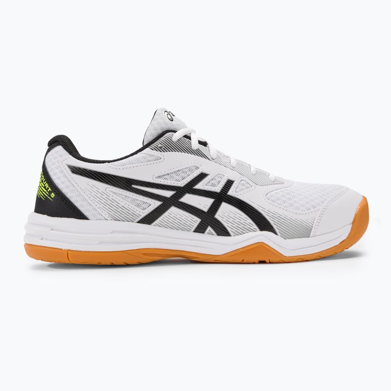 Кросівки для сквошу чоловічі ASICS Upcourt 5 white / safety yellow 2