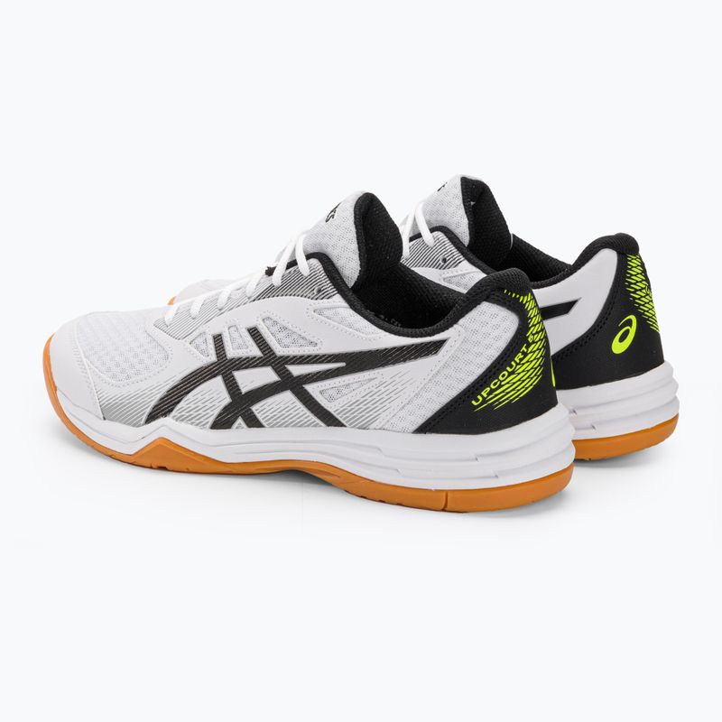 Кросівки для сквошу чоловічі ASICS Upcourt 5 white / safety yellow 4