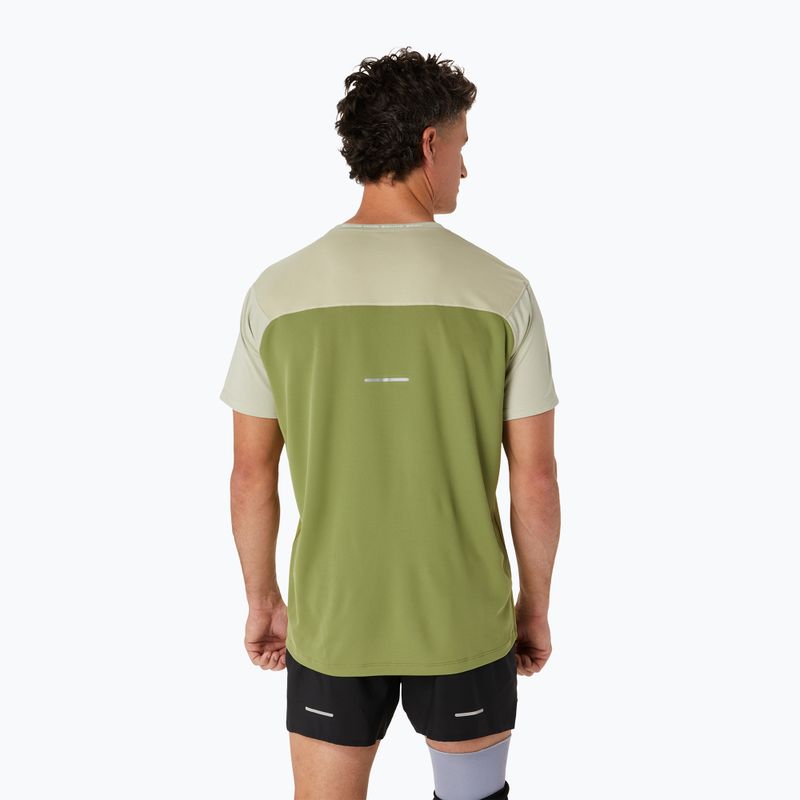 Футболка для бігу чоловіча ASICS Race Top performance dried leaf green/cactus 3