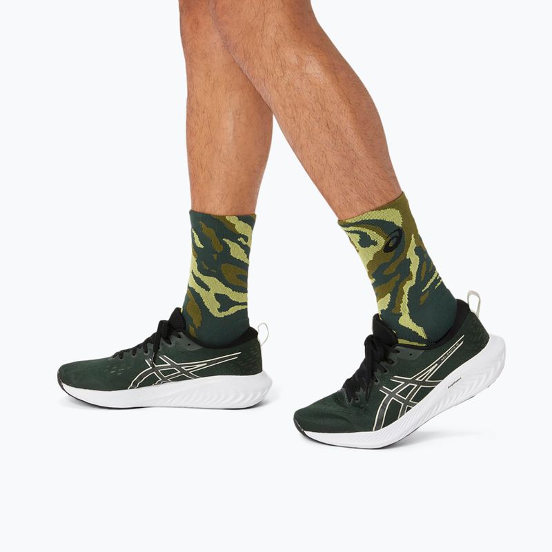 Шкарпетки для бігу ASICS Color Camo Run Crew rain forest/cactus/glow yellow 3