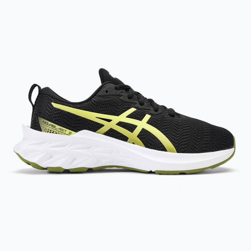 Дитячі бігові кросівки ASICS Novablast 2 GS чорний/світло-жовтий 2
