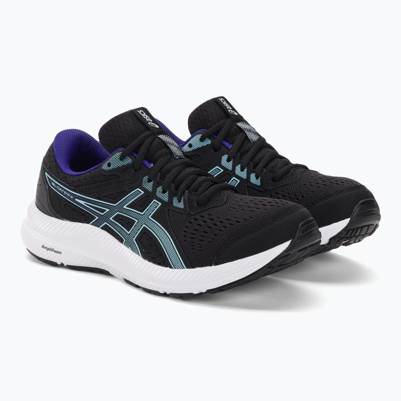 Кросівки бігові жіночі ASICS Gel-Contend 8 black/aquarium 4