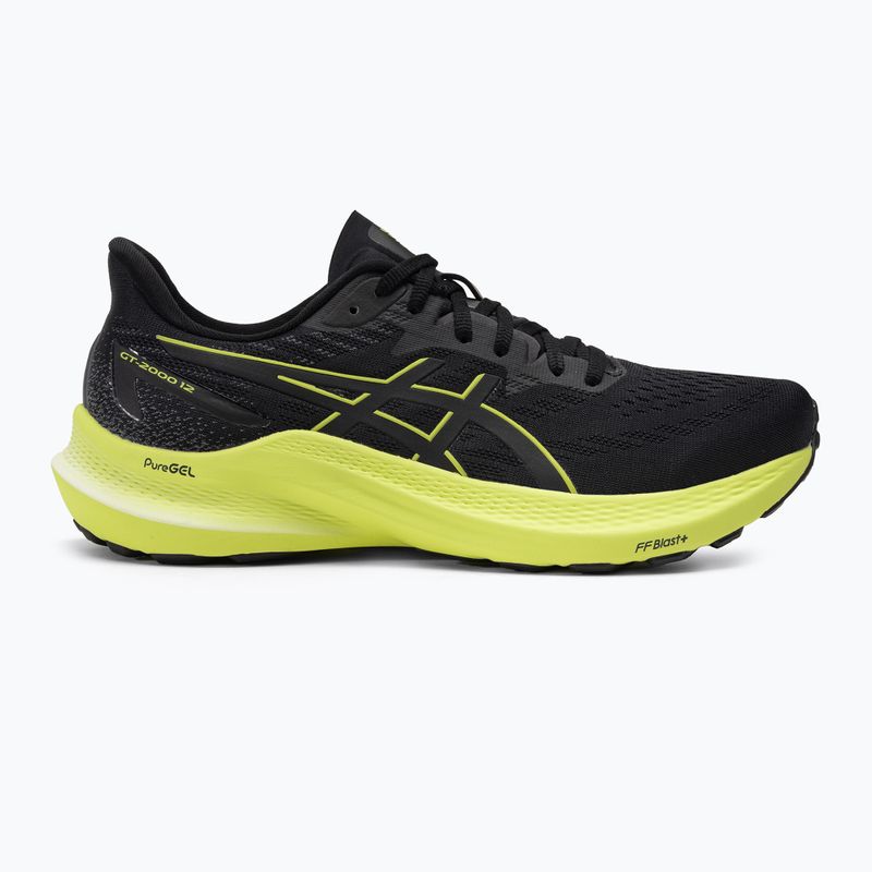 Чоловічі бігові кросівки ASICS GT-2000 12 чорні / жовті 2