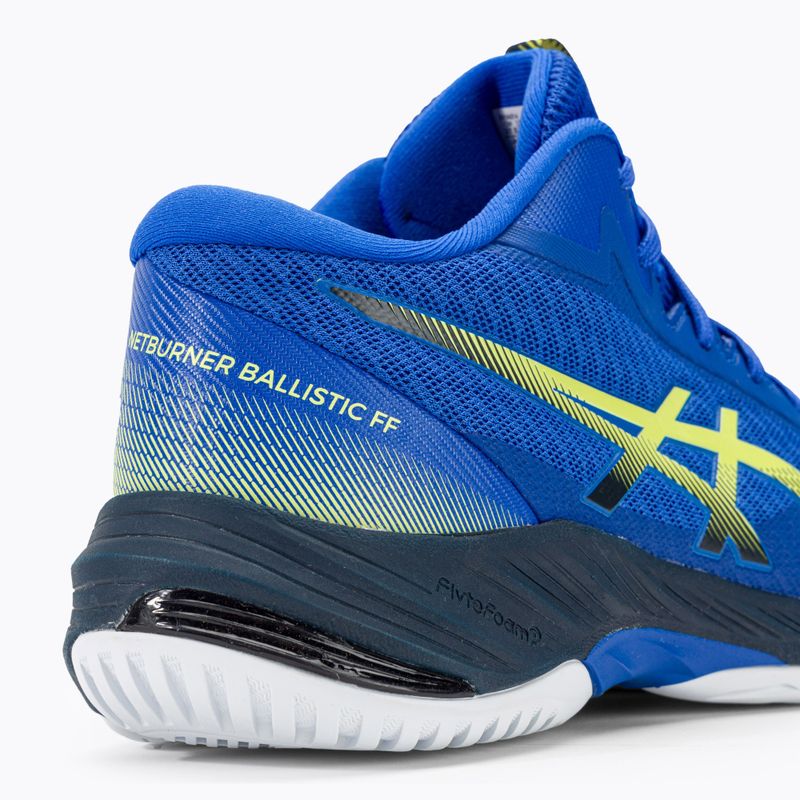 Кросівки волейбольні чоловічі ASICS Netburner Ballistic FF MT 3 illusion blue / glow yellow 10