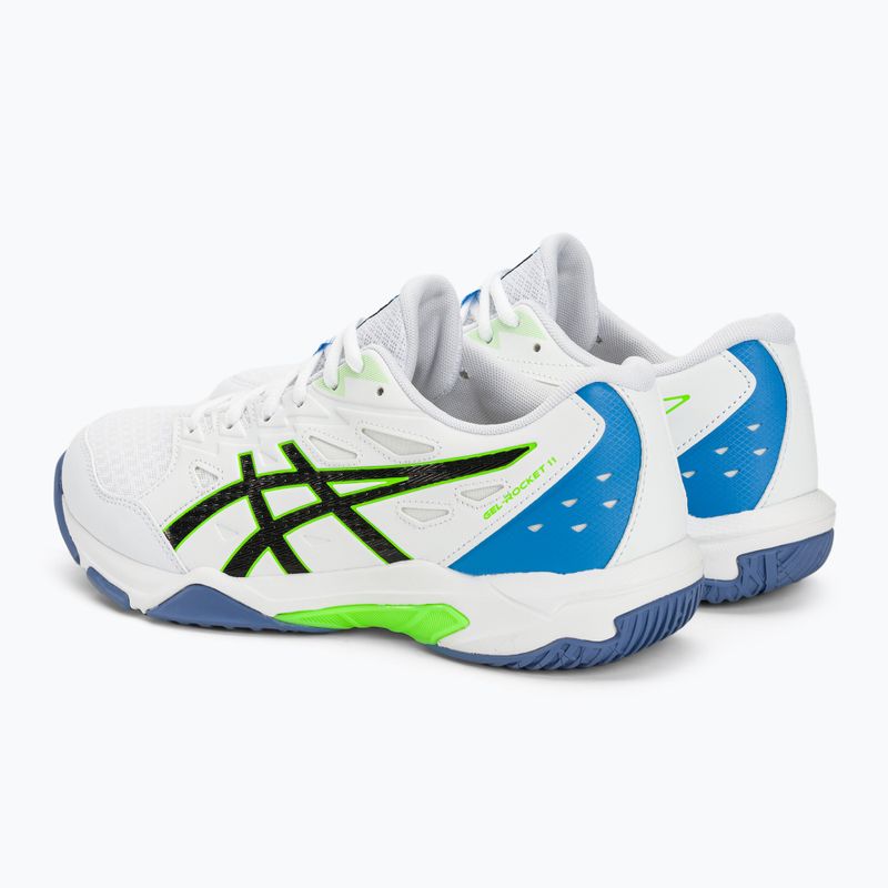 Кросівки для волейболу чоловічі ASICS Gel-Rocket 11 white/lime burst 3