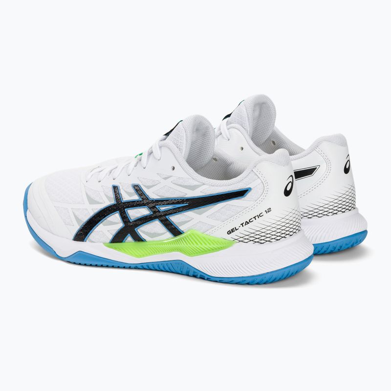 Кросівки для гандболу чоловічі ASICS Gel-Tactic 12 white/lime burst 3