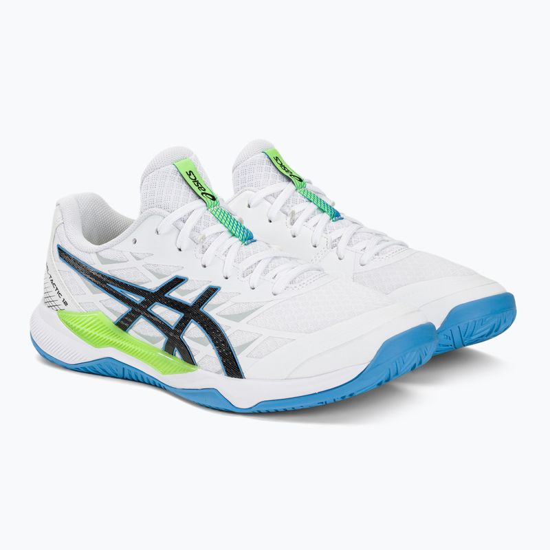 Кросівки для гандболу чоловічі ASICS Gel-Tactic 12 white/lime burst 4