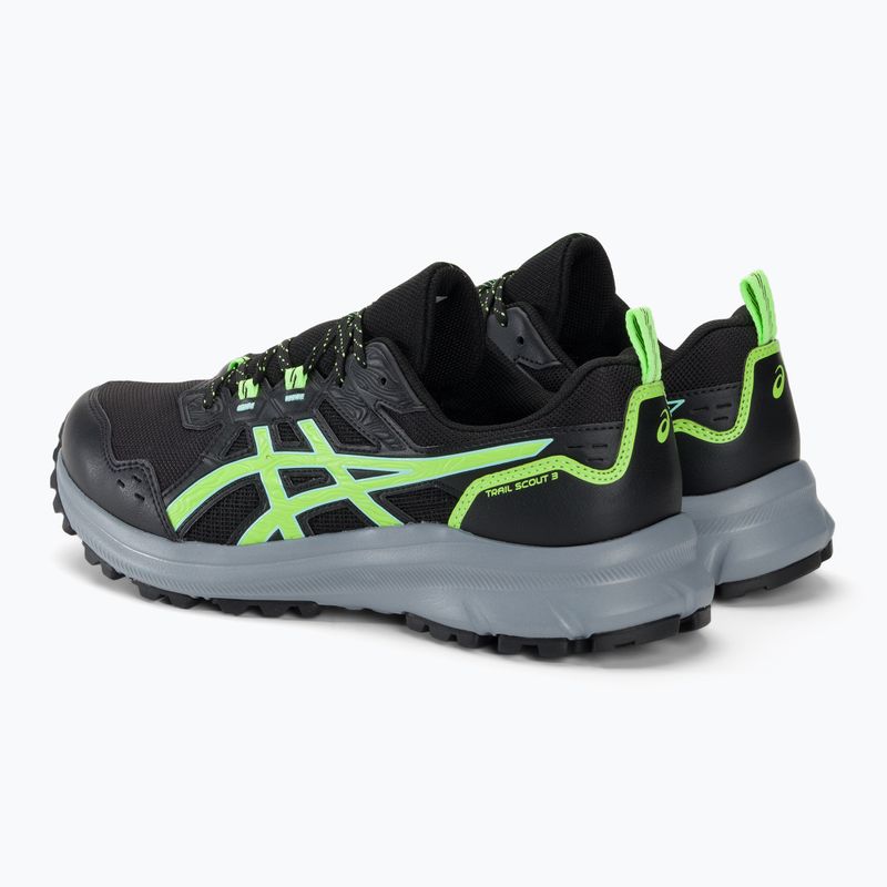 Кросівки для бігу чоловічі ASICS Trail Scout 3 black/illuminate green 4