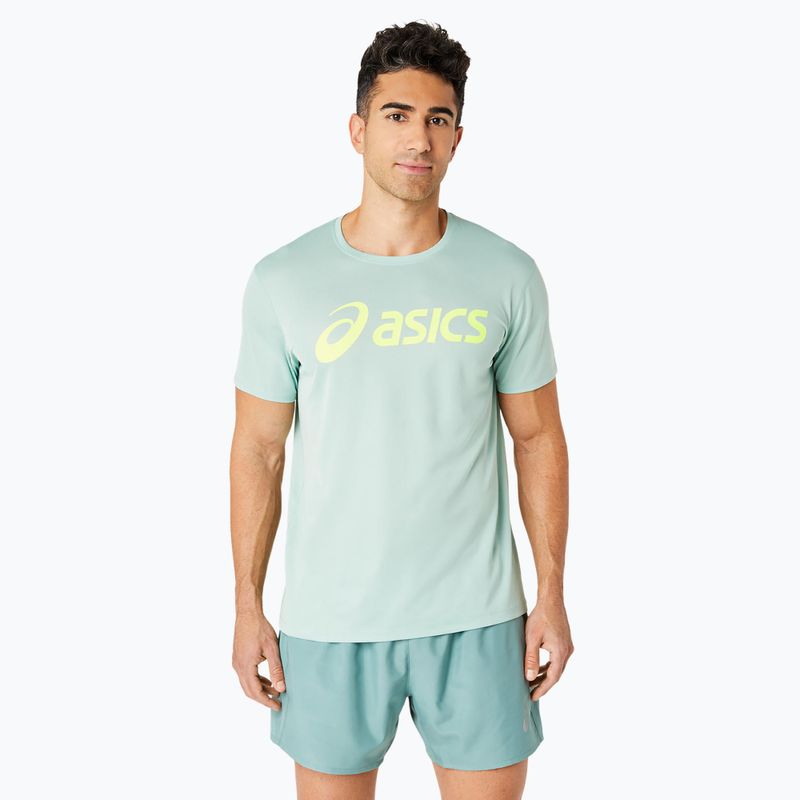 Футболка для бігу чоловіча ASICS Core Top light celadon/safety yellow