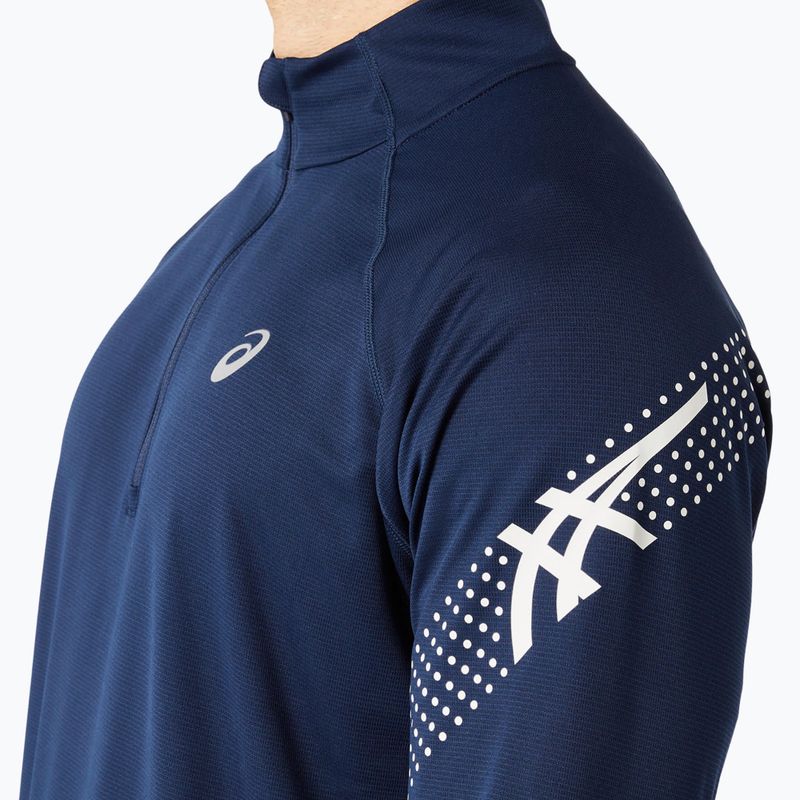 Кофта для бігу чоловіча ASICS Icon 1/2 Zip performance blue expanse 6