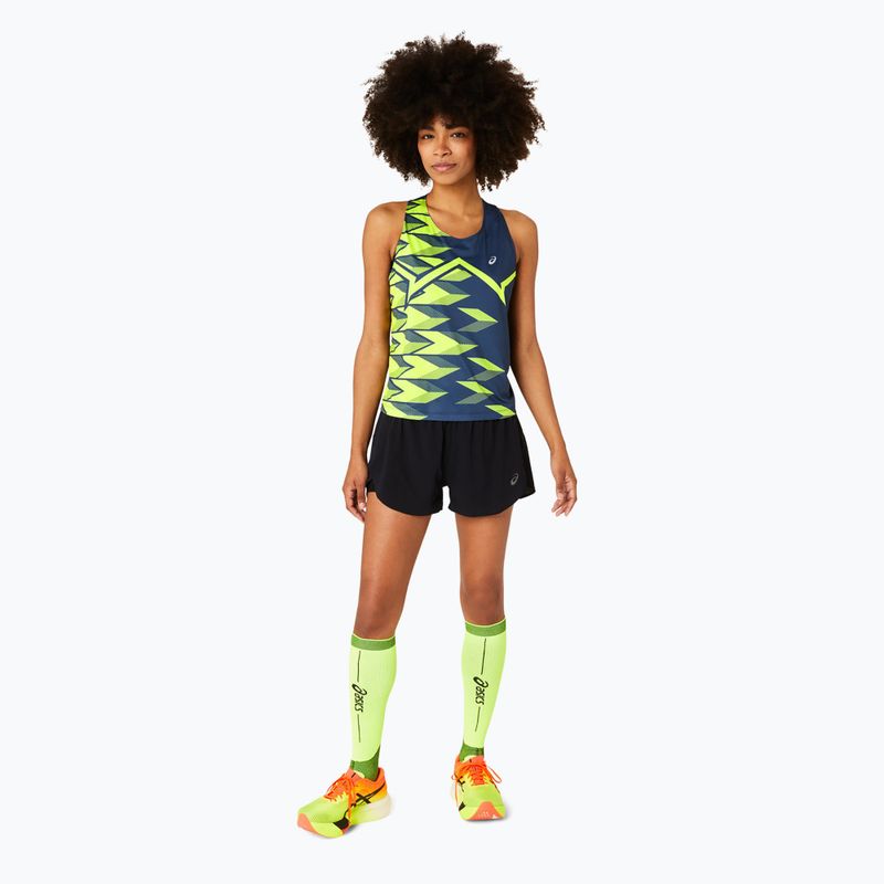 Топ для бігу жіночий ASICS Light Graphic Tank french blue/safety yellow 2