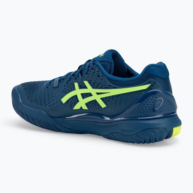 Кросівки для тенісу чоловічі ASICS Gel-Resolution 9 mako blue/safety yellow 3