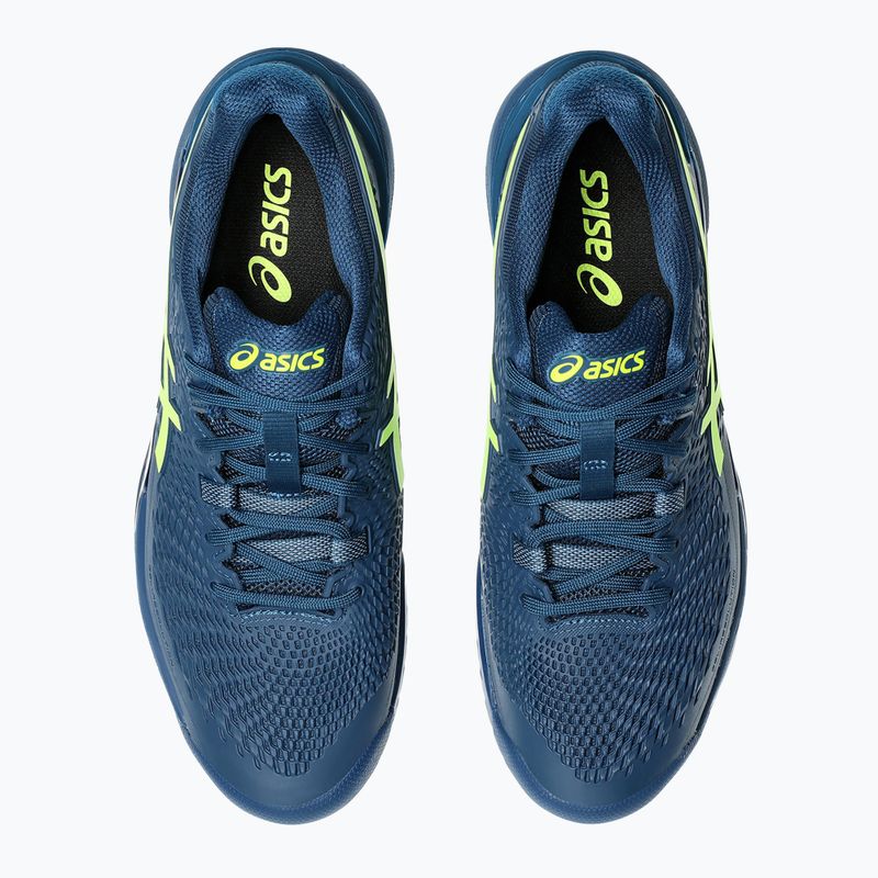 Кросівки для тенісу чоловічі ASICS Gel-Resolution 9 mako blue/safety yellow 12