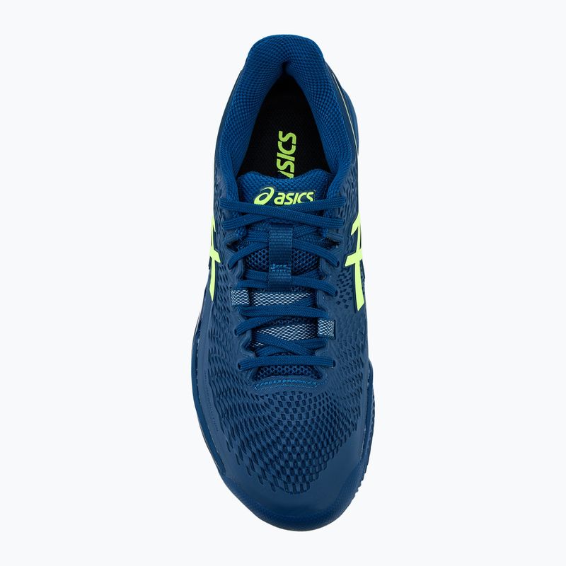 Кросівки для тенісу чоловічі ASICS Gel-Resolution 9 Clay mako blue/safety yellow 5