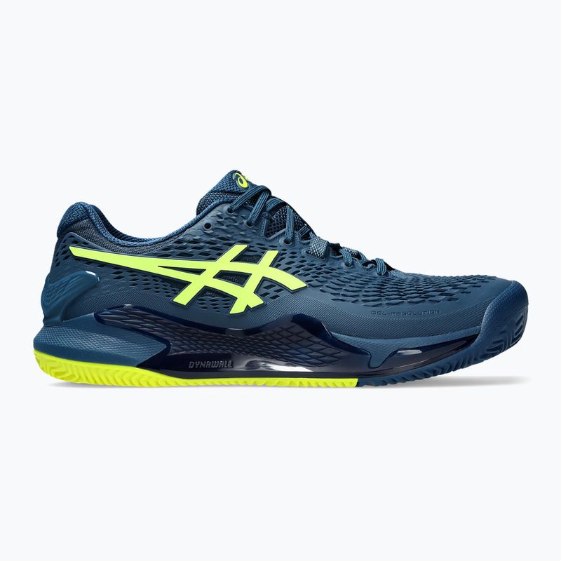 Кросівки для тенісу чоловічі ASICS Gel-Resolution 9 Clay mako blue/safety yellow 8