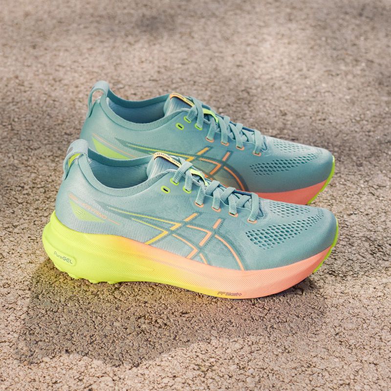 Кросівки для бігу чоловічі ASICS Gel-Kayano 31 Paris light celadon/safety yellow 4