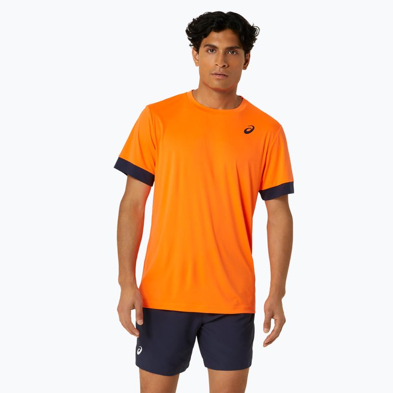 Футболка тенісна чоловіча ASICS Court SS Top shocking orange/midnight