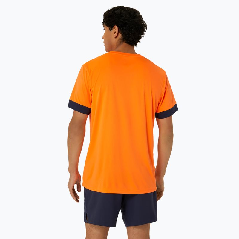 Футболка тенісна чоловіча ASICS Court SS Top shocking orange/midnight 3