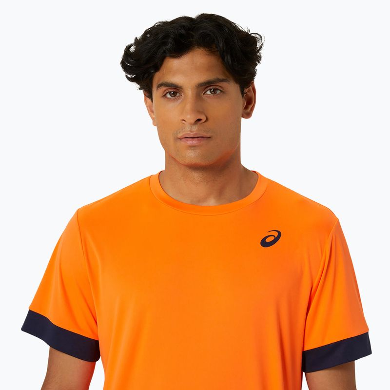 Футболка тенісна чоловіча ASICS Court SS Top shocking orange/midnight 4